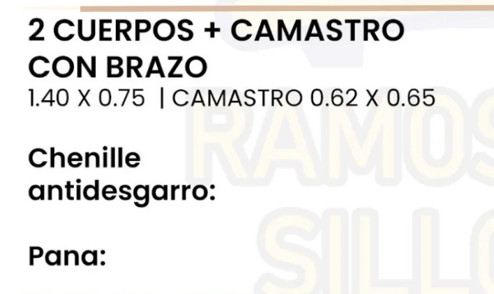 Imagen 2 de 2 Cuerpos + Camastro con brazo