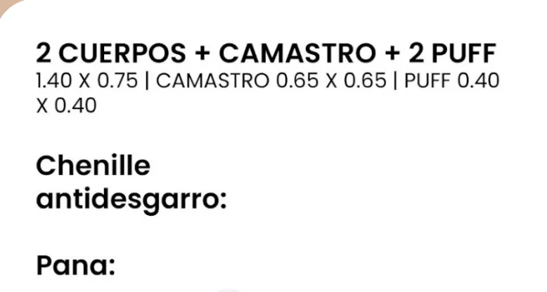 Imagen 2 de 2 Cuerpos + Camastro + 2 puff