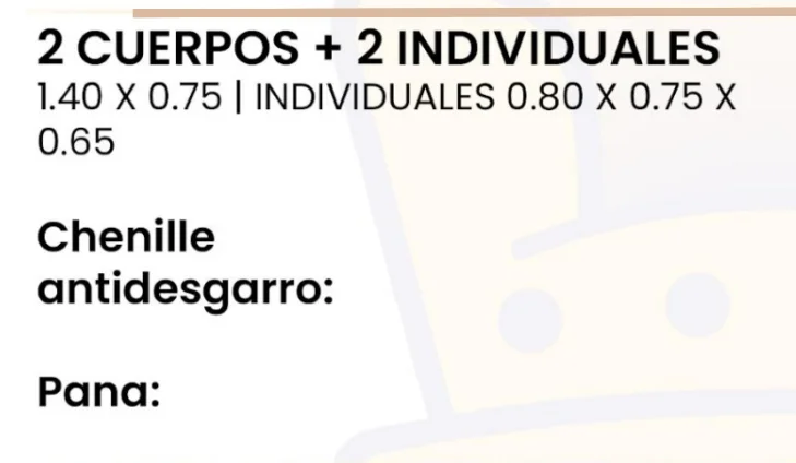 Imagen 2 de 2 Cuerpos + 2 individuales