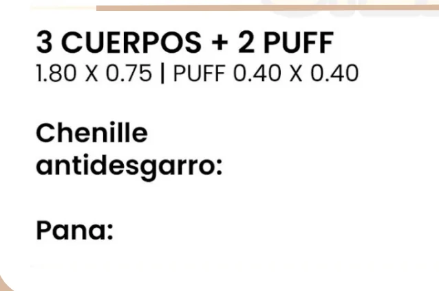 Imagen 2 de 3 Cuerpos + 2 Puff