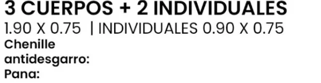 Imagen 2 de 3 Cuerpos + 2 Individuales