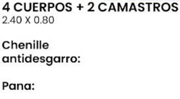 Imagen 2 de 4 Cuerpos + 2 Camastros