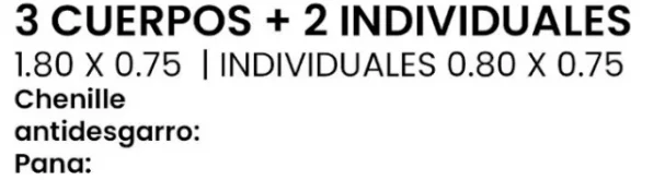 Imagen 2 de 3 Cuerpos + 2 Individuales