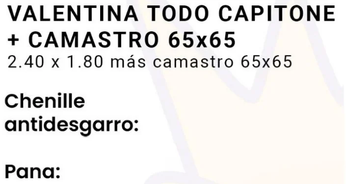 Imagen 2 de Valentina Todo Capitone + Camastro 65x65