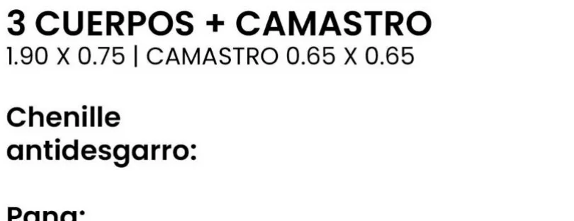 Imagen 2 de 3 Cuerpos + Camastro